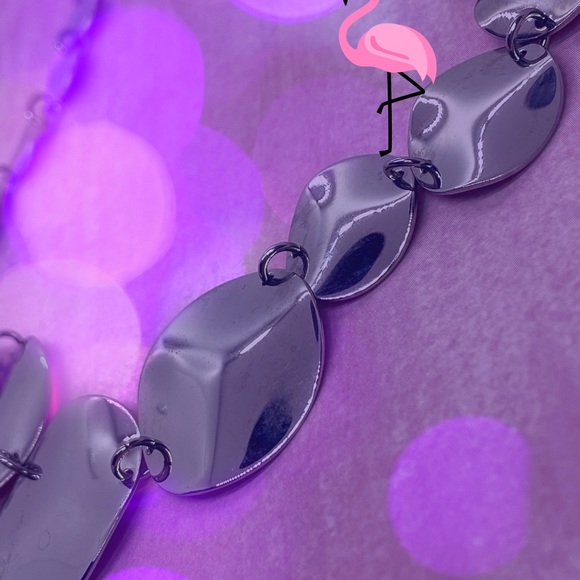 Milor Stainless Steel Mirror Discs Choker Necklace - Picture 5 of 5